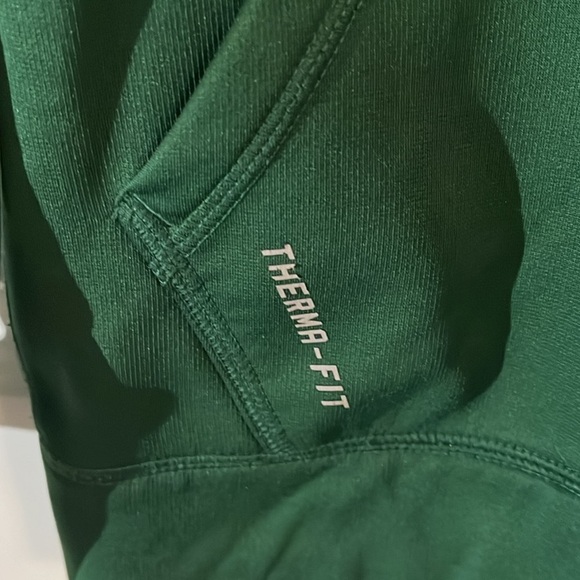 Green Gray Nike Therma fit Fleece Hoodie hooded Sweatshirt Cardinal Gibbons 🏈 - Picture 2 of 4